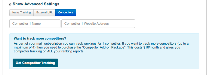 No competitor track addon
