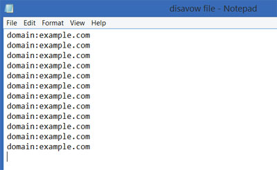 Disavow file