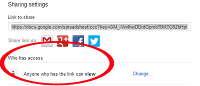 important sharing settings
