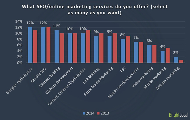 What SEO/online marketing services do you offer? (select as many as you want)