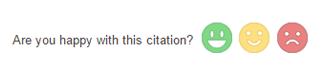 Set a status with a citation 'smiley'