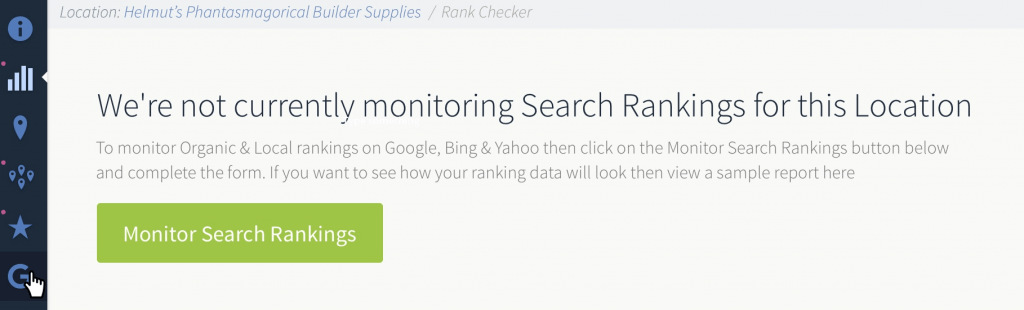 Track local SEO data from with location dashboard