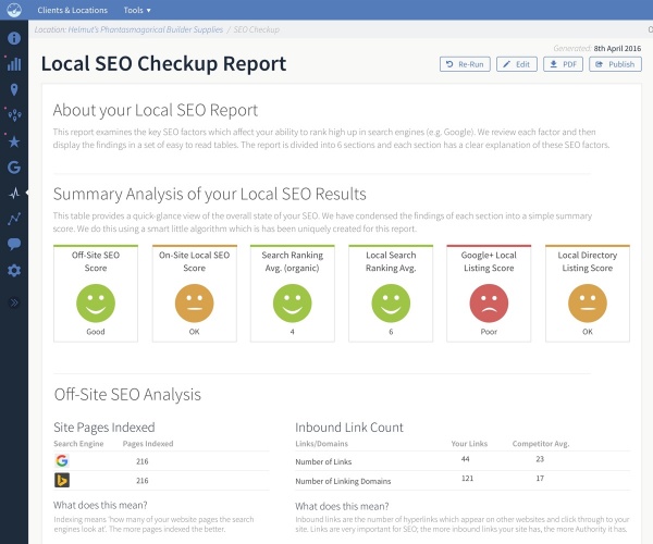 local seo audit reports