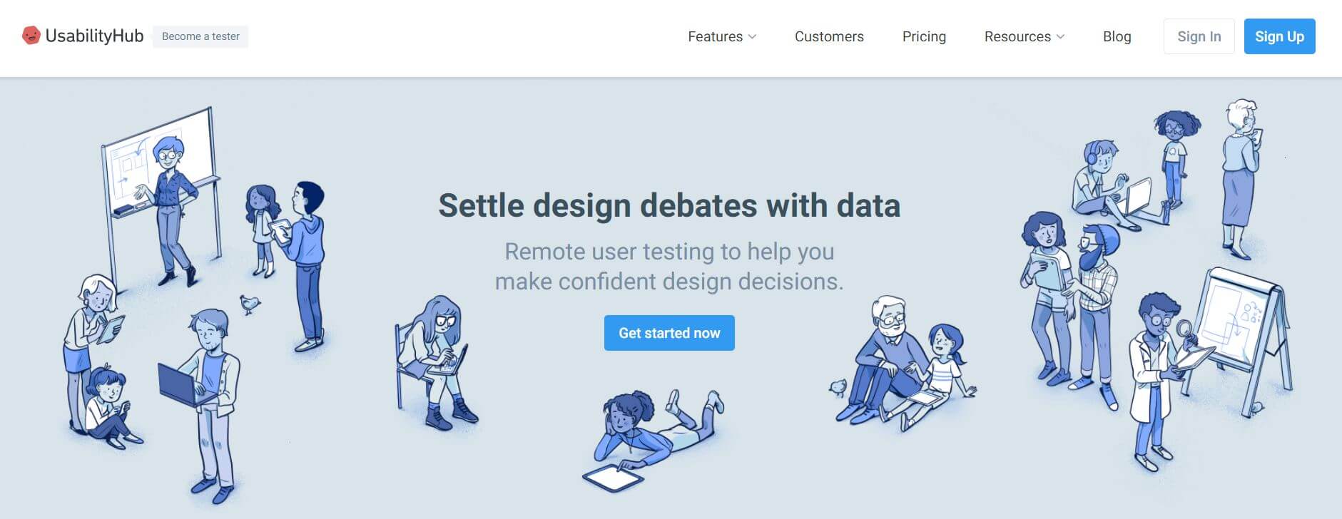 Usability Hub screenshot