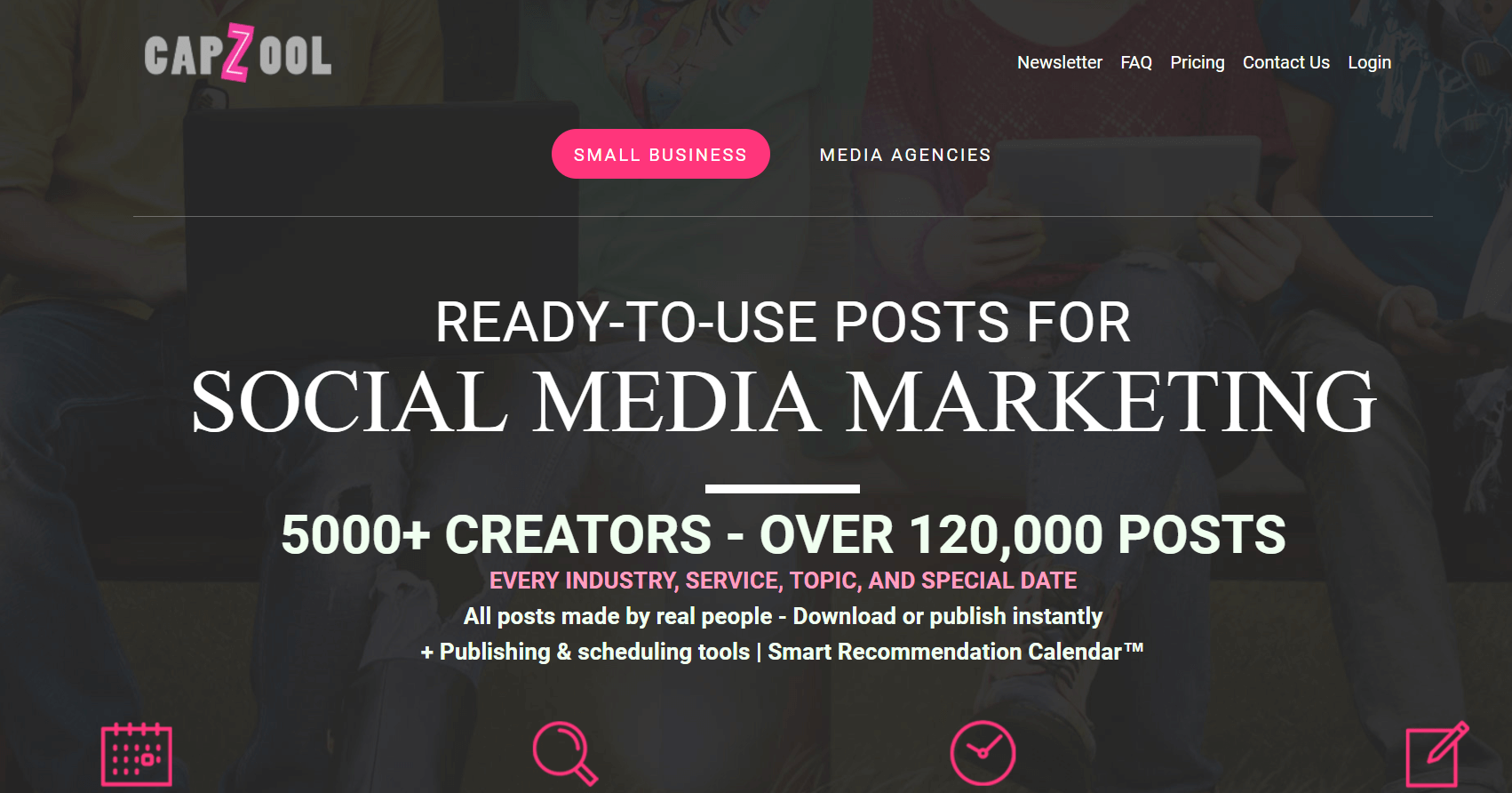 Capzool can create custom designed social media images for you