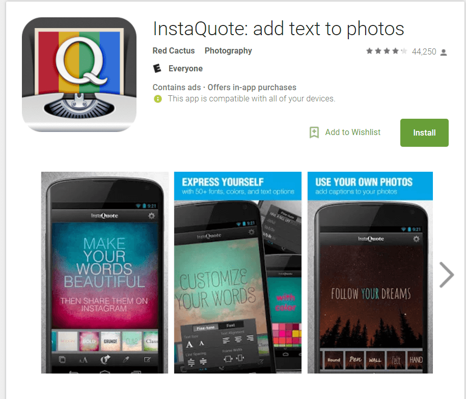 Instaquote makes great images from your phone