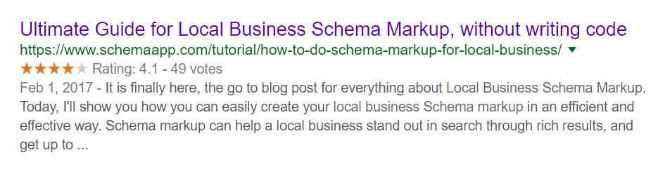 Local Business Schema Markup