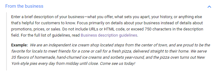 from the business google text