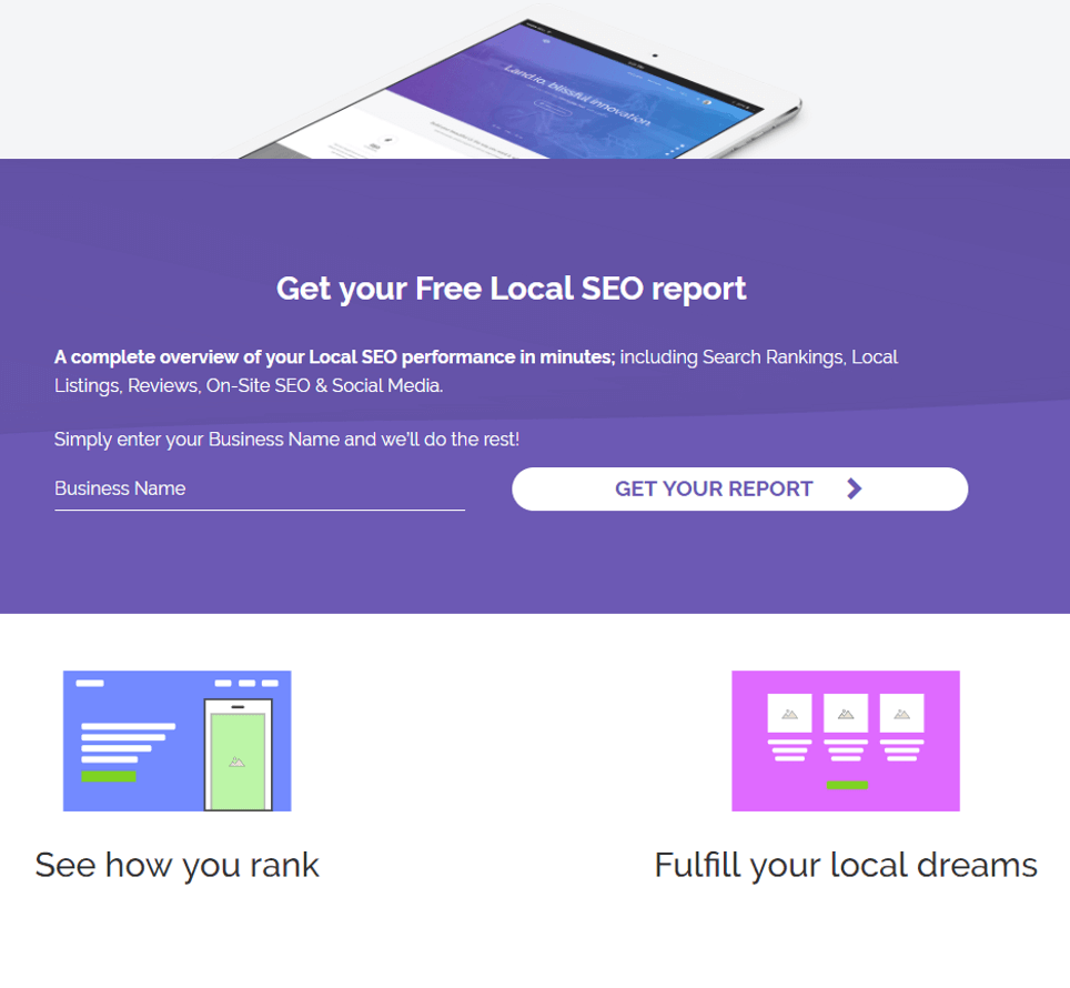 Lead Generation widget example