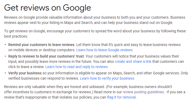 Get Reviews on Google