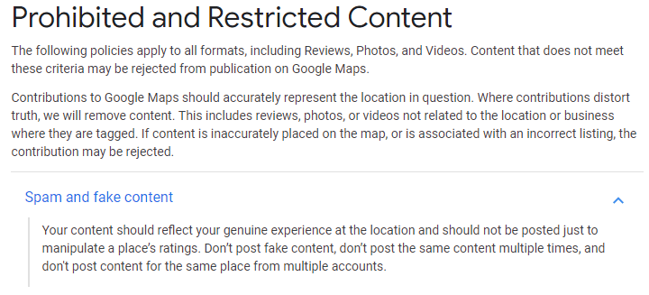 Prohibited and Restricted Content