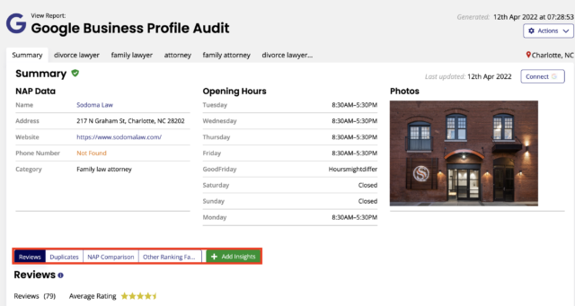 Google Business Profile Audit