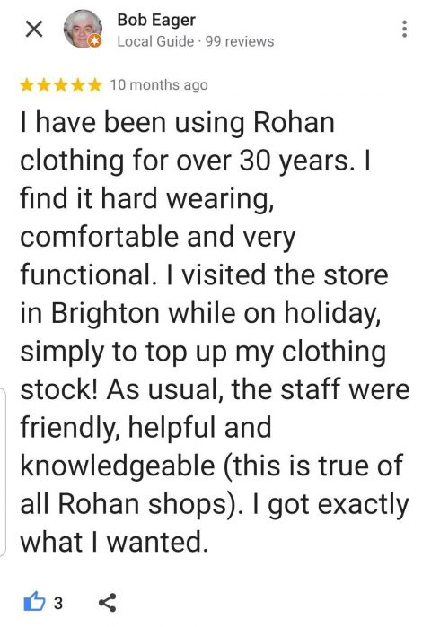Rohan Clothing Review