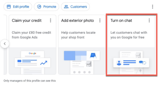 Google Business Profile Messaging and Chat - Turn on Chat