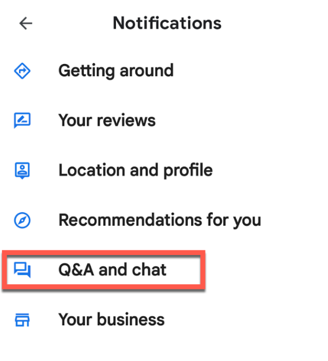 Google Business Profile Messaging and Chat - App Notification Settings 