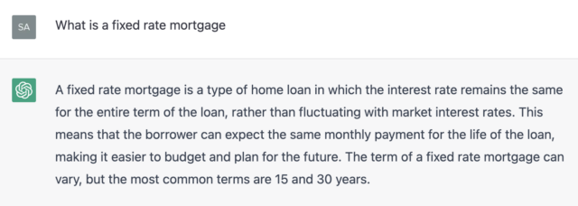 Chatgpt Example Question