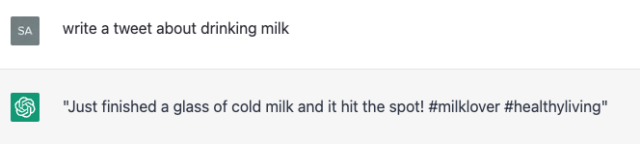Milk Boring Example
