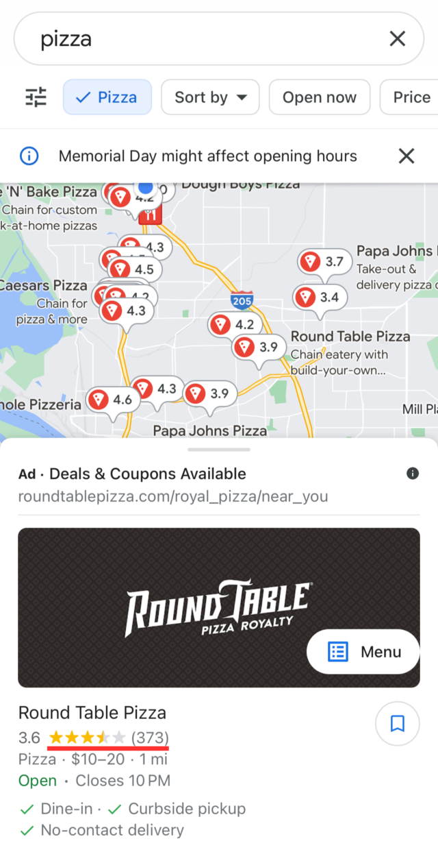 Google Maps Featured Customer Reviews