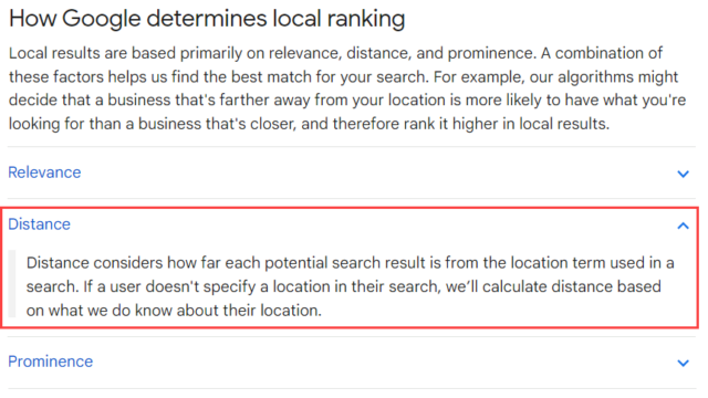 How Google Determines Local Ranking