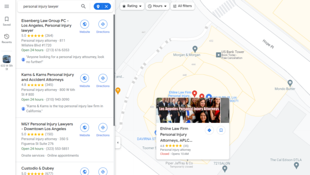 Ehline Law Firm Google Maps