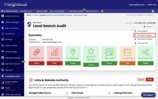 How to Create Effective Client Reports with BrightLocal - Local Search Audit