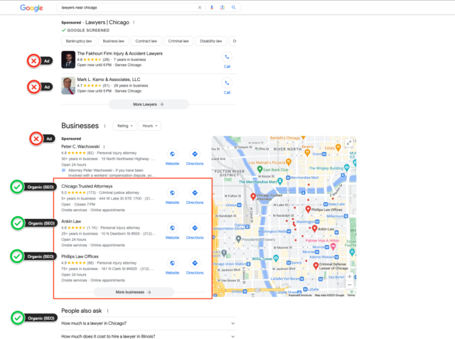 Local SEO for Lawyers - Lawyers Near Chicago