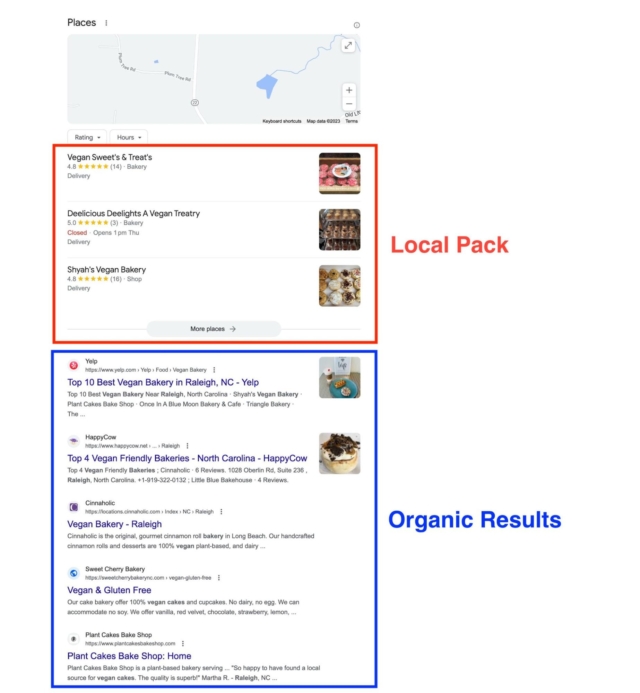How to Rank Beyond Your Physical Location - Local vs Organic Pack