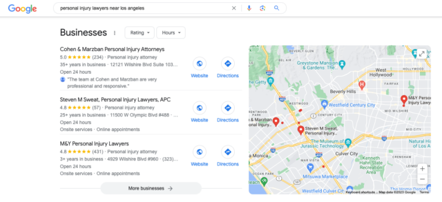 Local SEO for Lawyers - Business Names