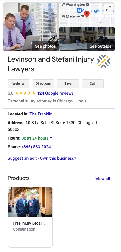 Local SEO for Lawyers - GBP with Product