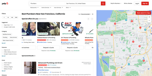 Yelp Local Search Example