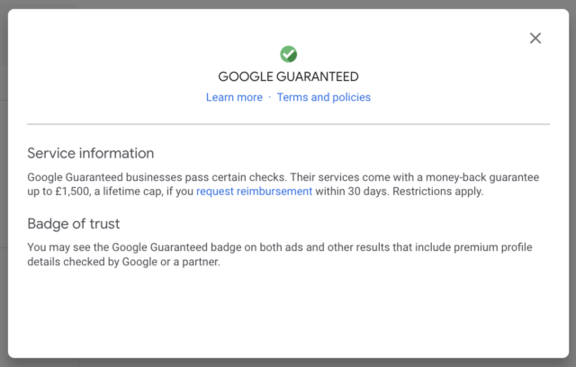 About Google Guarantee