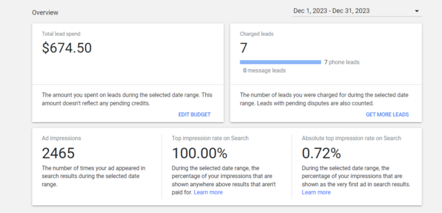 Local Service Ads - Performance Tracking