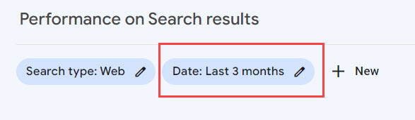 Google Search Console Last 3 Month Range