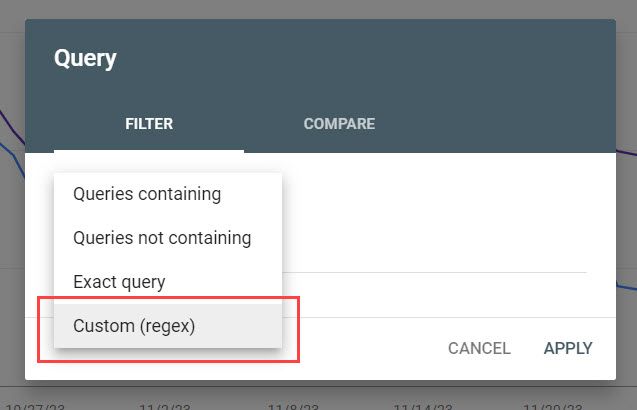 Google Search Console Custom Regex