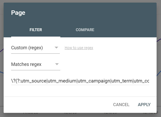 Google Search Console Page Custom Regex