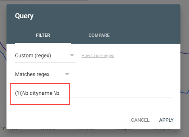 Google Search Console Custom Regex Example